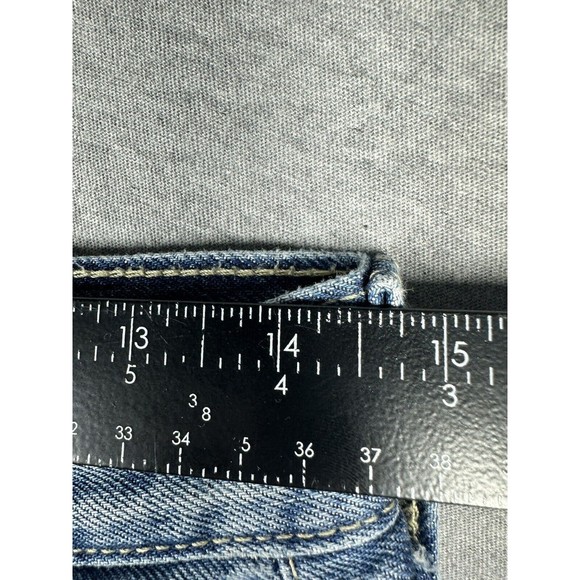Levi’s Low Pro Straight Medium Wash Blue Denim Jeans Women Size 26 Distressed - Picture 5 of 6